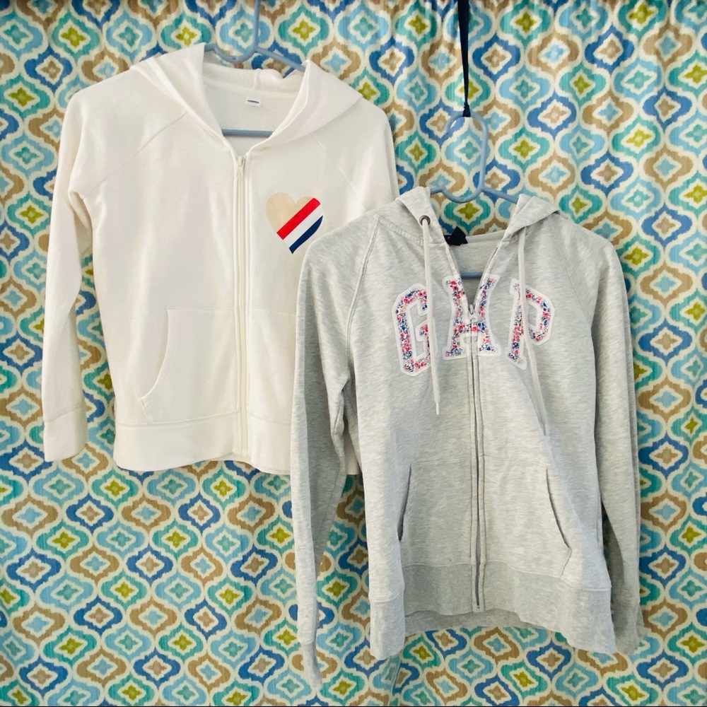 TWO Super Soft Zip Hoodies (size M)